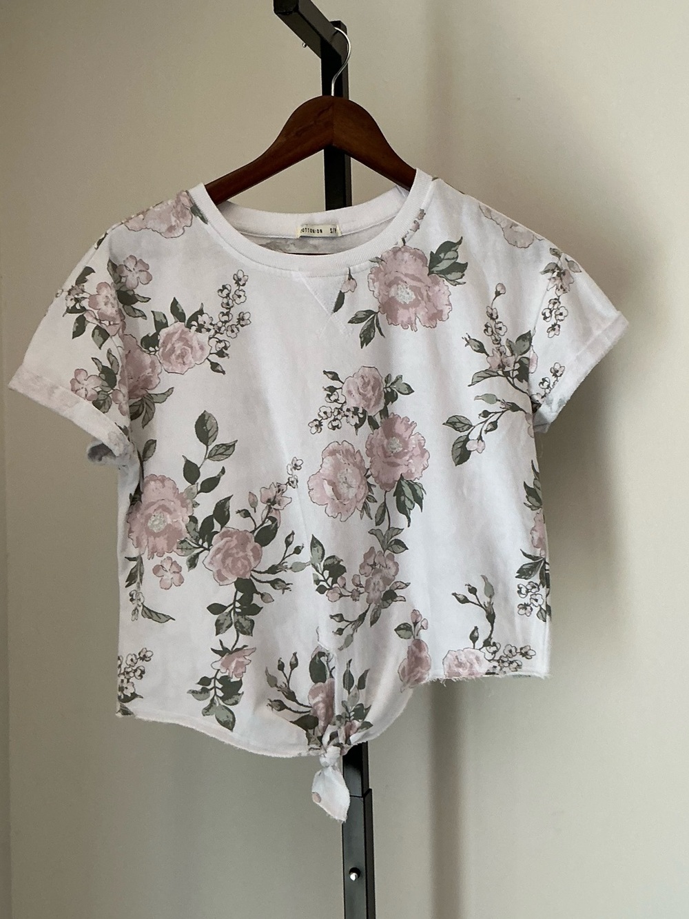 Cotton On | Tie-Hem Short Sleeve Cropped Top